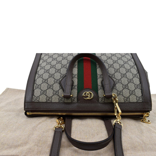 GUCCI Ophidia Medium GG Supreme Tote Shoulder Bag Beige 524537