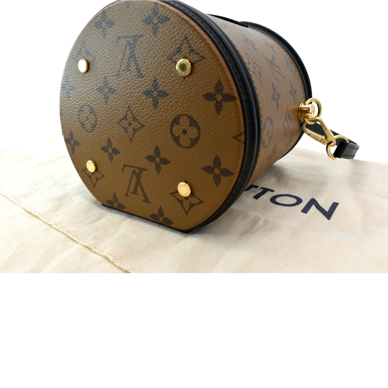 LOUIS VUITTON Cannes Reverse Monogram Canvas Satchel Bag Brown LOUIS VUITTON Cannes Reverse Monogram Canvas Satchel Bag Brown