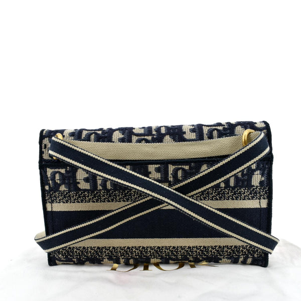 Christian Dior Saddle Oblique Canvas Belt Bag Navy Blue - Back Side