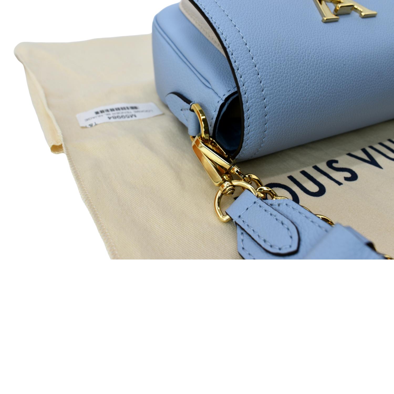 Louis Vuitton M54008 Fine-Grained Calfskin Lockme Noir Calfskin PM Tote Bag GHW
