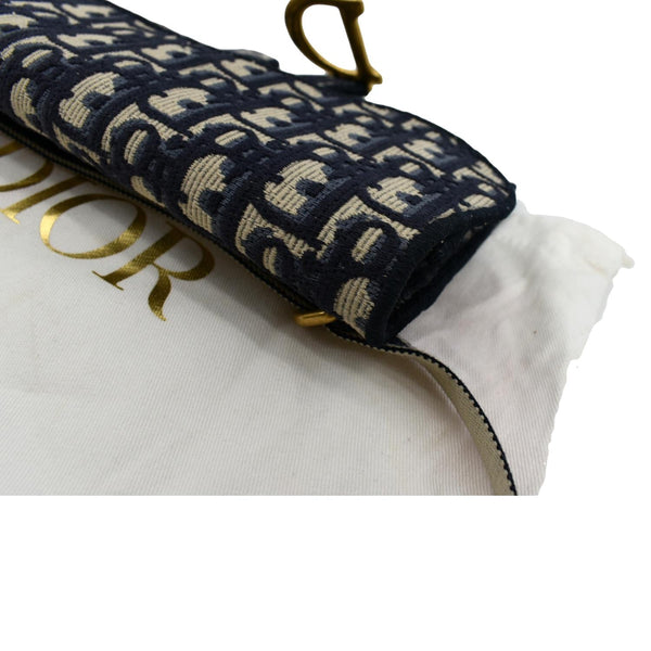Christian Dior Saddle Oblique Canvas Belt Bag Navy Blue - Bottom Right