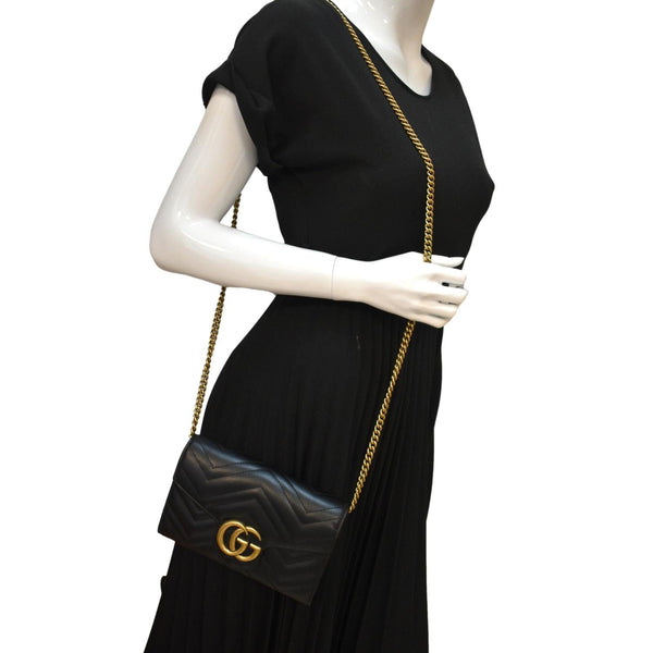 Gucci GG Marmont Mini Matelasse Leather Crossbody Bag - Full View
