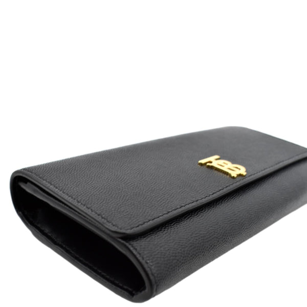 BURBERRY TB Continental Leather Wallet Black