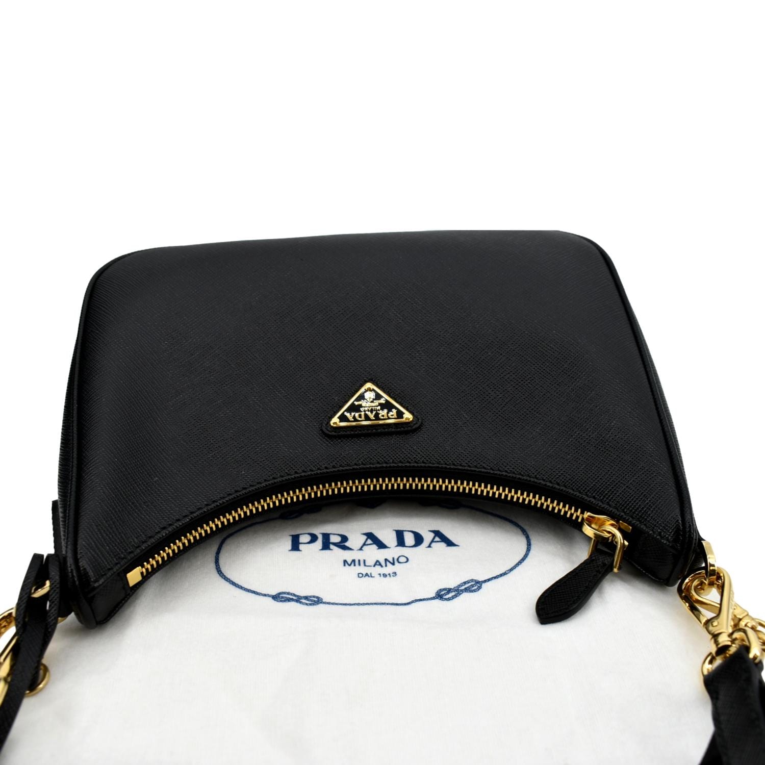 Prada Re-edition 2005 Saffiano Leather Bag in Black
