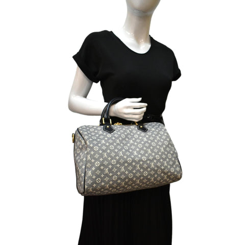 LOUIS VUITTON Speedy 30 Monogram Idylle Satchel Bag Fusain