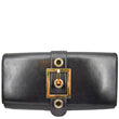 Gucci Lady Buckle Leather Clutch in Black Color - Front