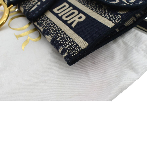 Christian Dior Saddle Oblique Canvas Belt Bag Navy Blue - Right Side