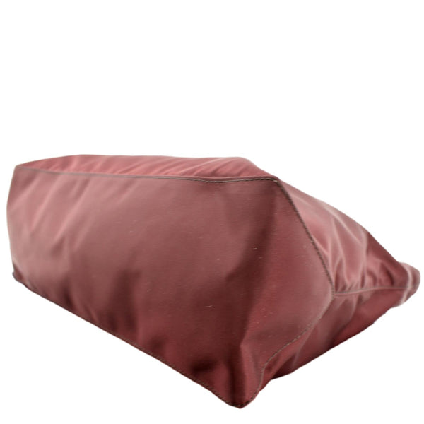 PRADA Medium Nylon Tote Bag Maroon