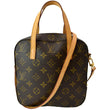 LOUIS VUITTON Spontini Monogram Canvas Shoulder Bag Brown