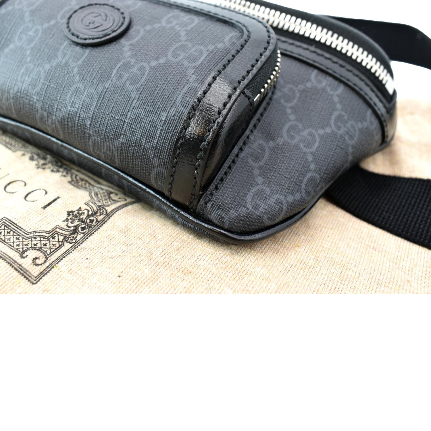 Gucci Wallet with Interlocking G, Black, GG Canvas
