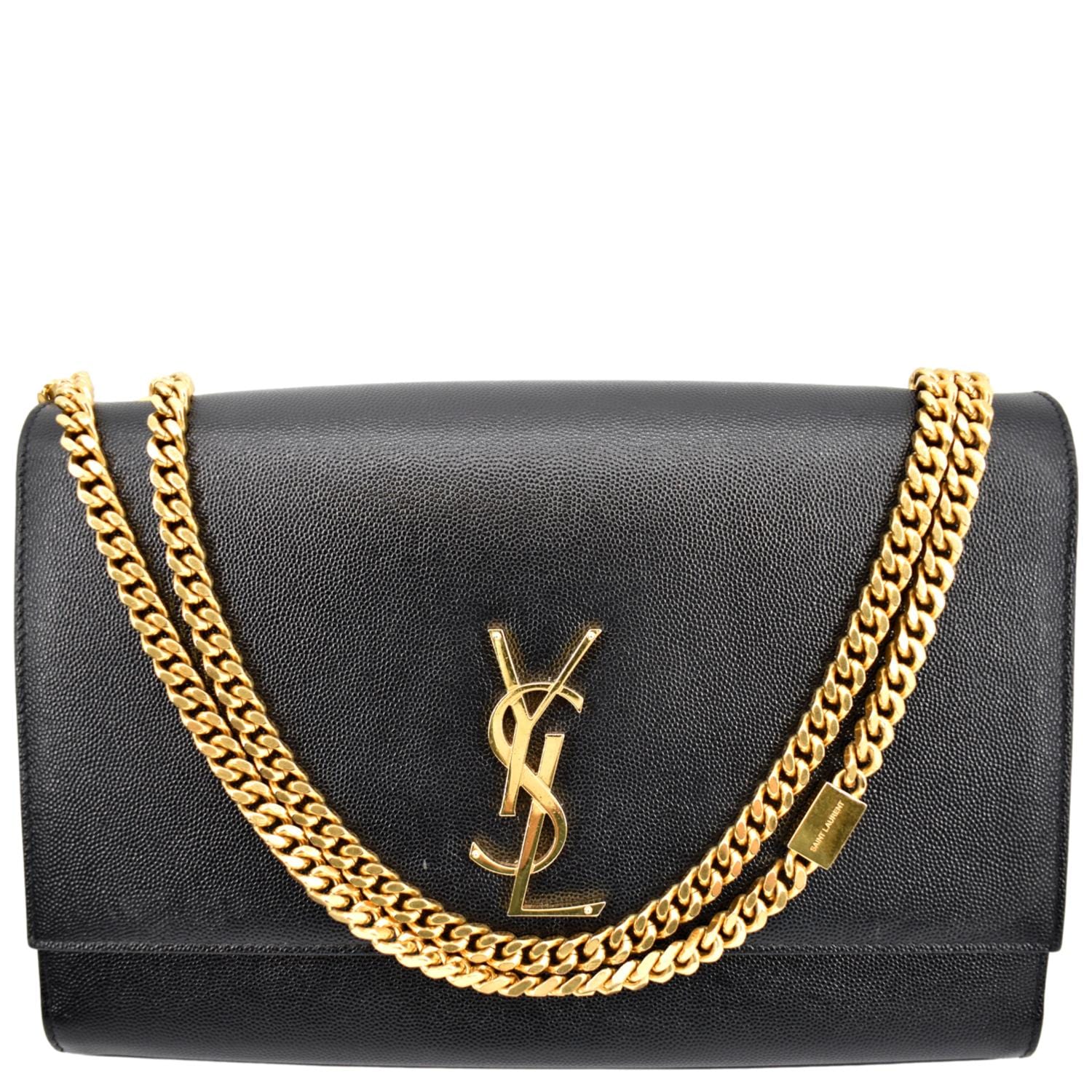 YVES SAINT LAURENT Kate Leather Shoulder Bag Black