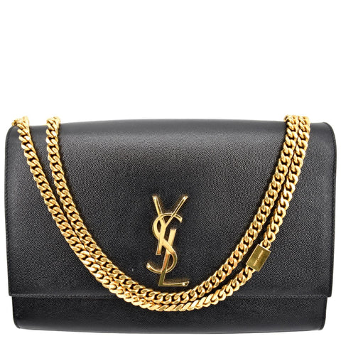 YVES SAINT LAURENT Kate Leather Shoulder Bag Black