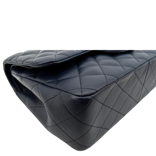 CHANEL Jumbo Double Flap Calfskin Leather Shoulder Bag Navy Blue