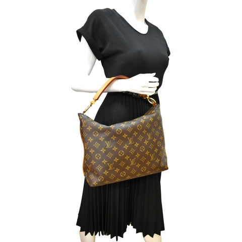LOUIS VUITTON Sully PM Monogram Canvas Shoulder Bag Brown