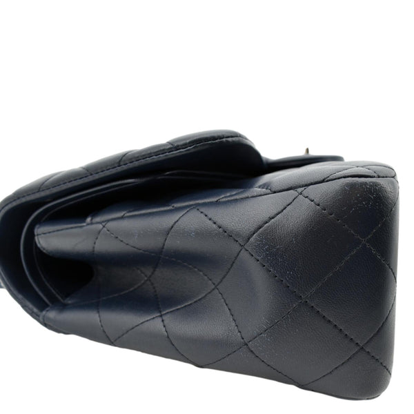 CHANEL Jumbo Double Flap Calfskin Leather Shoulder Bag Navy Blue