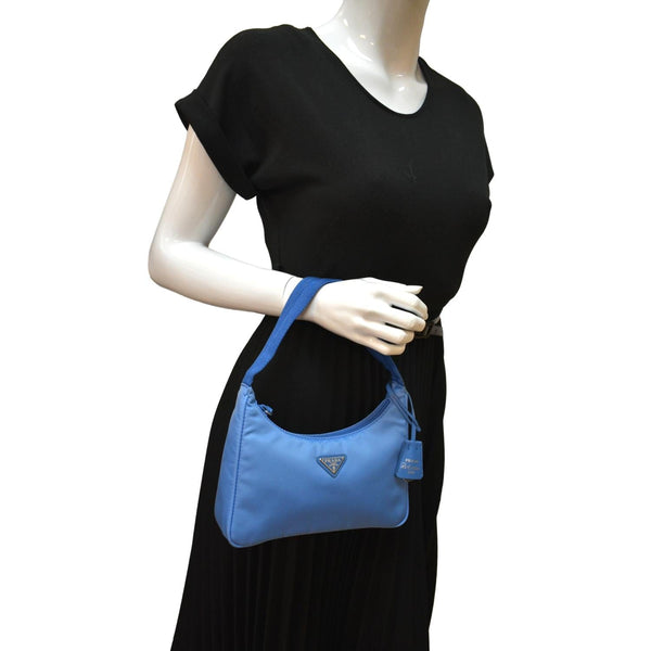 PRADA Re-Edition 2000 Nylon Shoulder Bag Blue