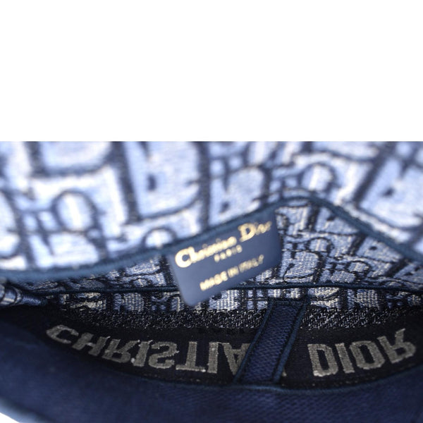 Christian Dior Saddle Oblique Canvas Belt Bag Navy Blue - Inside