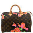 Louis Vuitton Roses Speedy 30 Monogram Satchel Bag - Front