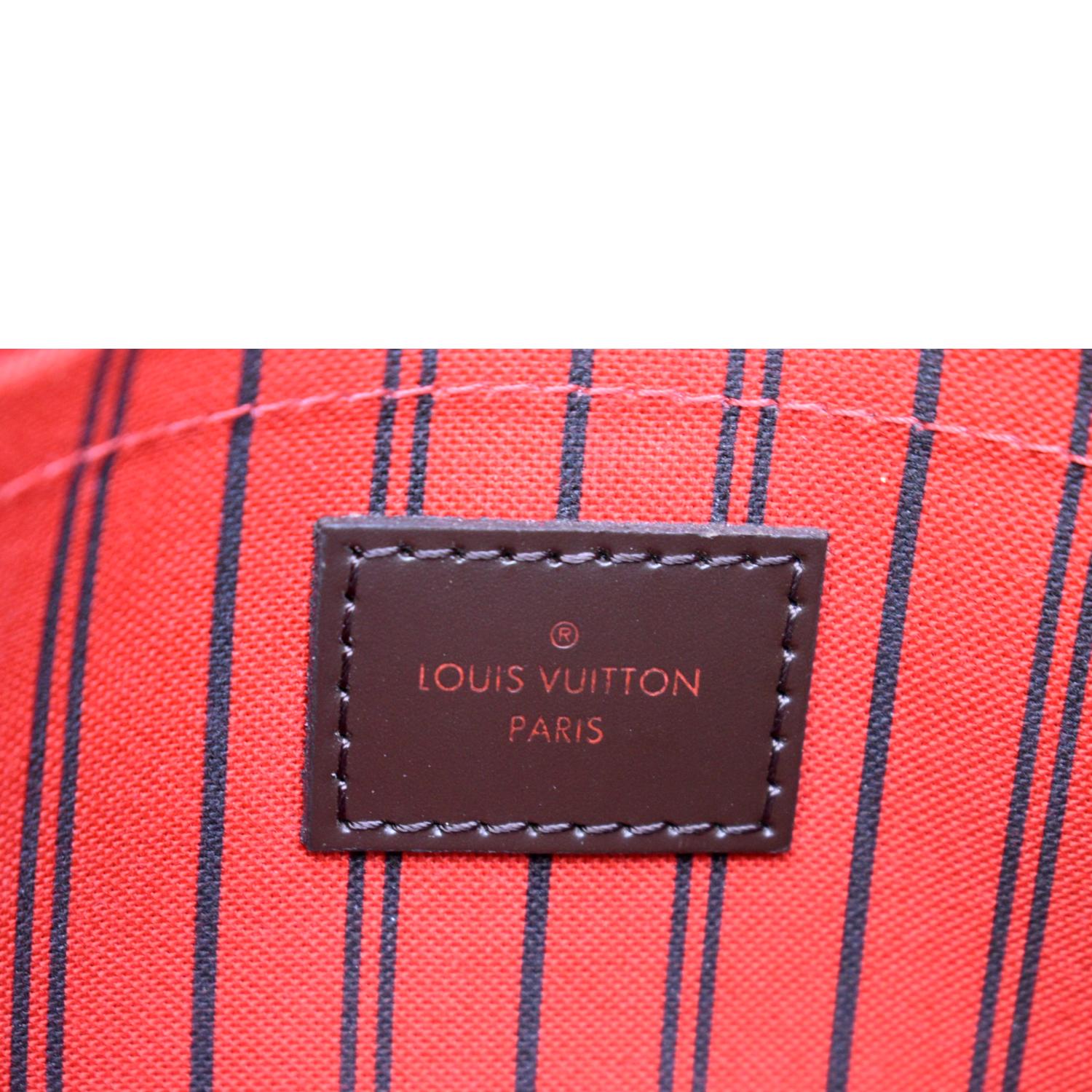 Louis Vuitton Damier Ebene Ballerine Neverfull Pochette GM Wristlet Pouch  Leather ref.553073 - Joli Closet