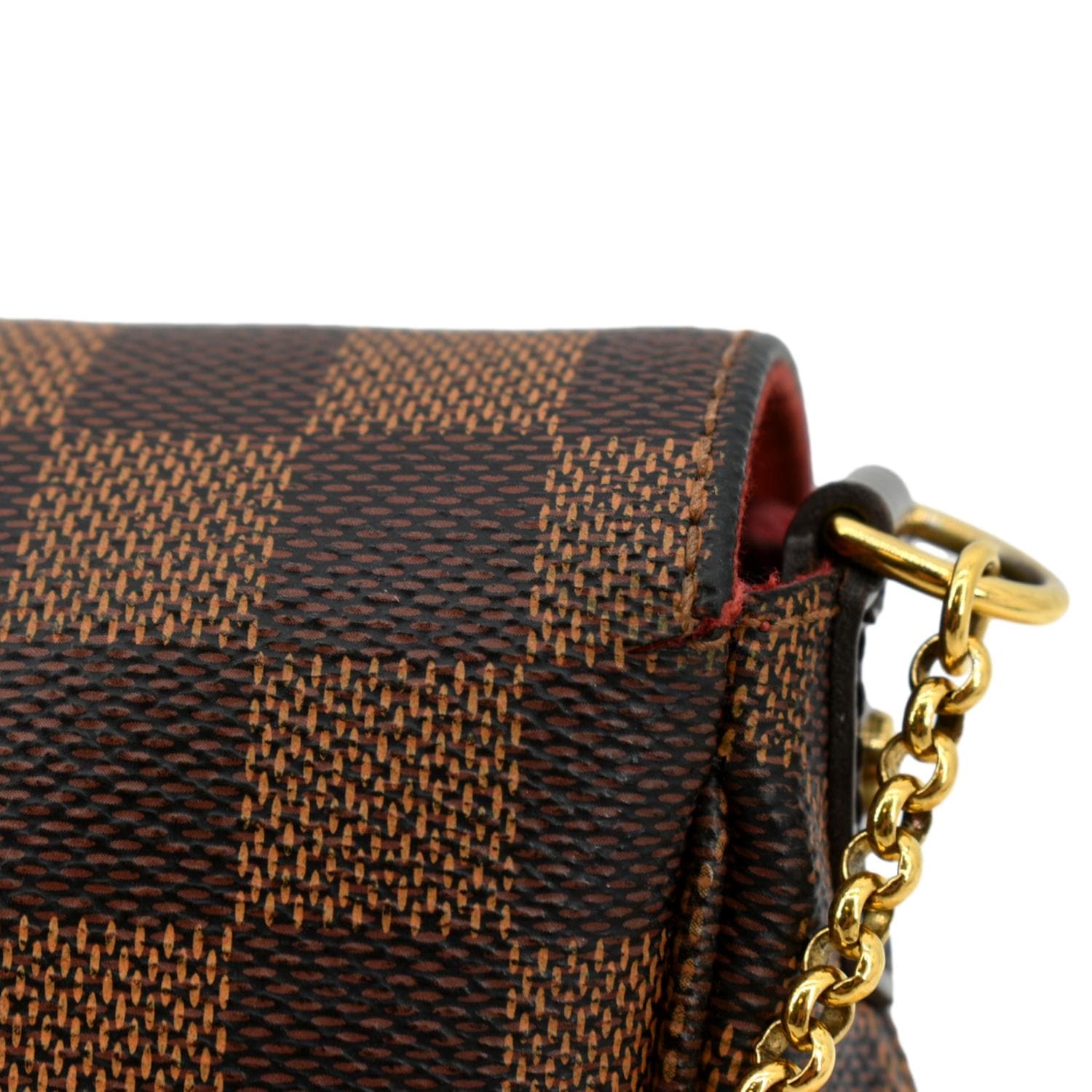 LOUIS VUITTON Favorite MM Damier Ebene Crossbody Bag Brown