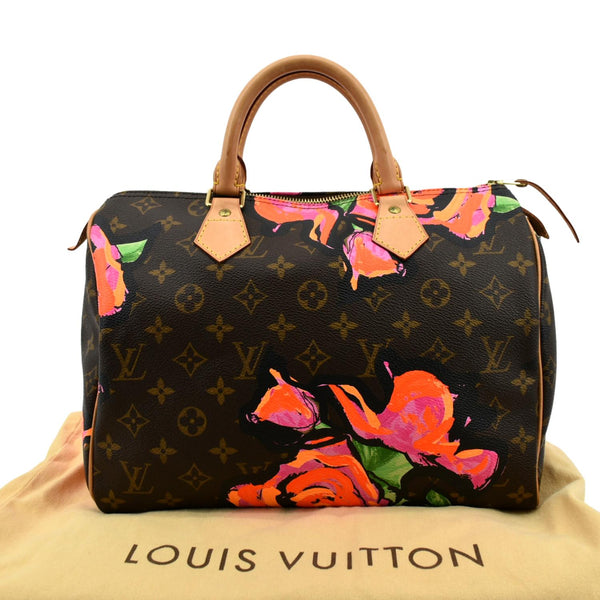 Louis Vuitton Roses Speedy 30 Monogram Satchel Bag - Back