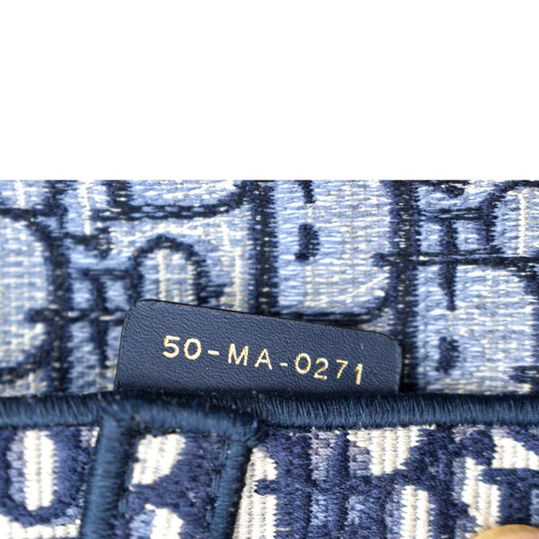 Christian Dior Saddle Oblique Canvas Belt Bag Navy Blue - Stamp