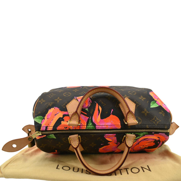 Louis Vuitton Roses Speedy 30 Monogram Satchel Bag - Top