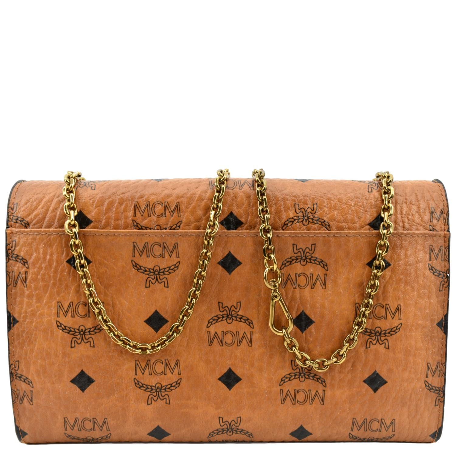 MCM Tracy Monogram Logo Wallet On Chain Crossbody Bag Pink in Leather with  Gold-tone - US