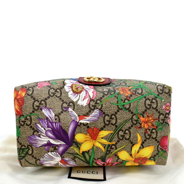 Gucci Ophidia Floral GG Supreme Monogram Cosmetic Case - Bottom