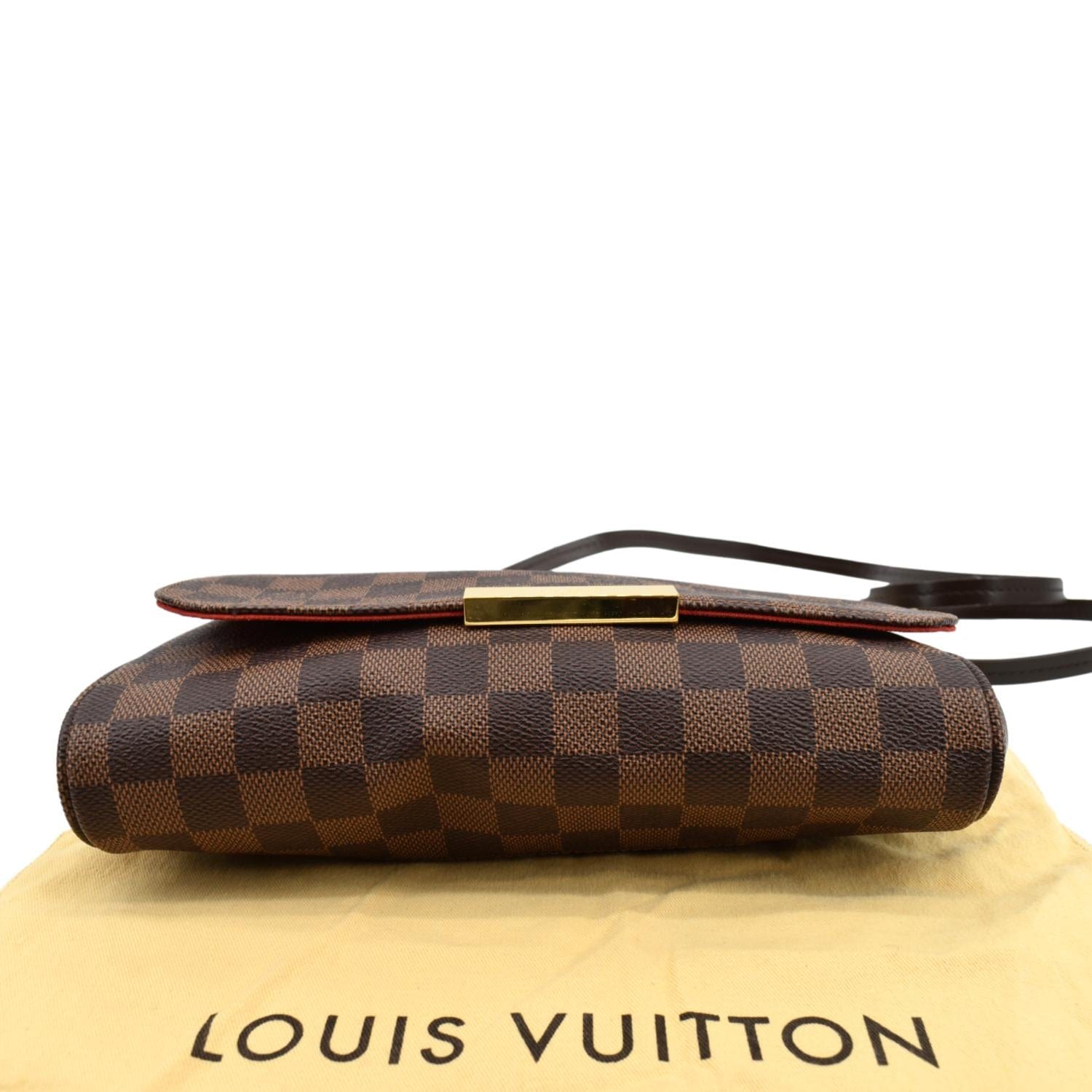 Louis Vuitton Brown Damier Ebene Bastille Leather Cloth Pony-style