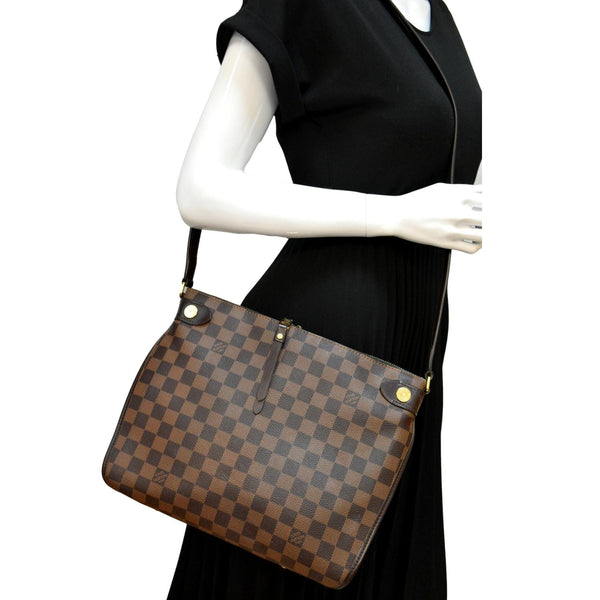 Louis Vuitton Duomo Damier Ebene Crossbody Bag Brown - Full View