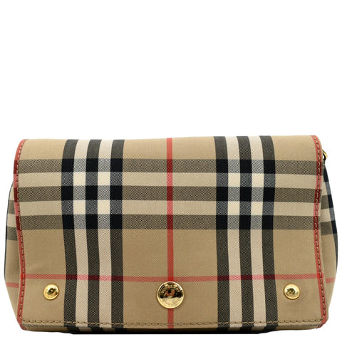 BURBERRY Hackberry Vintage Check Shoulder Bag Beige