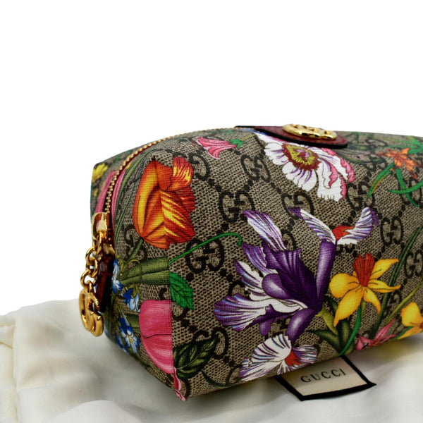 Gucci Ophidia Floral GG Supreme Monogram Cosmetic Case - Bottom Right