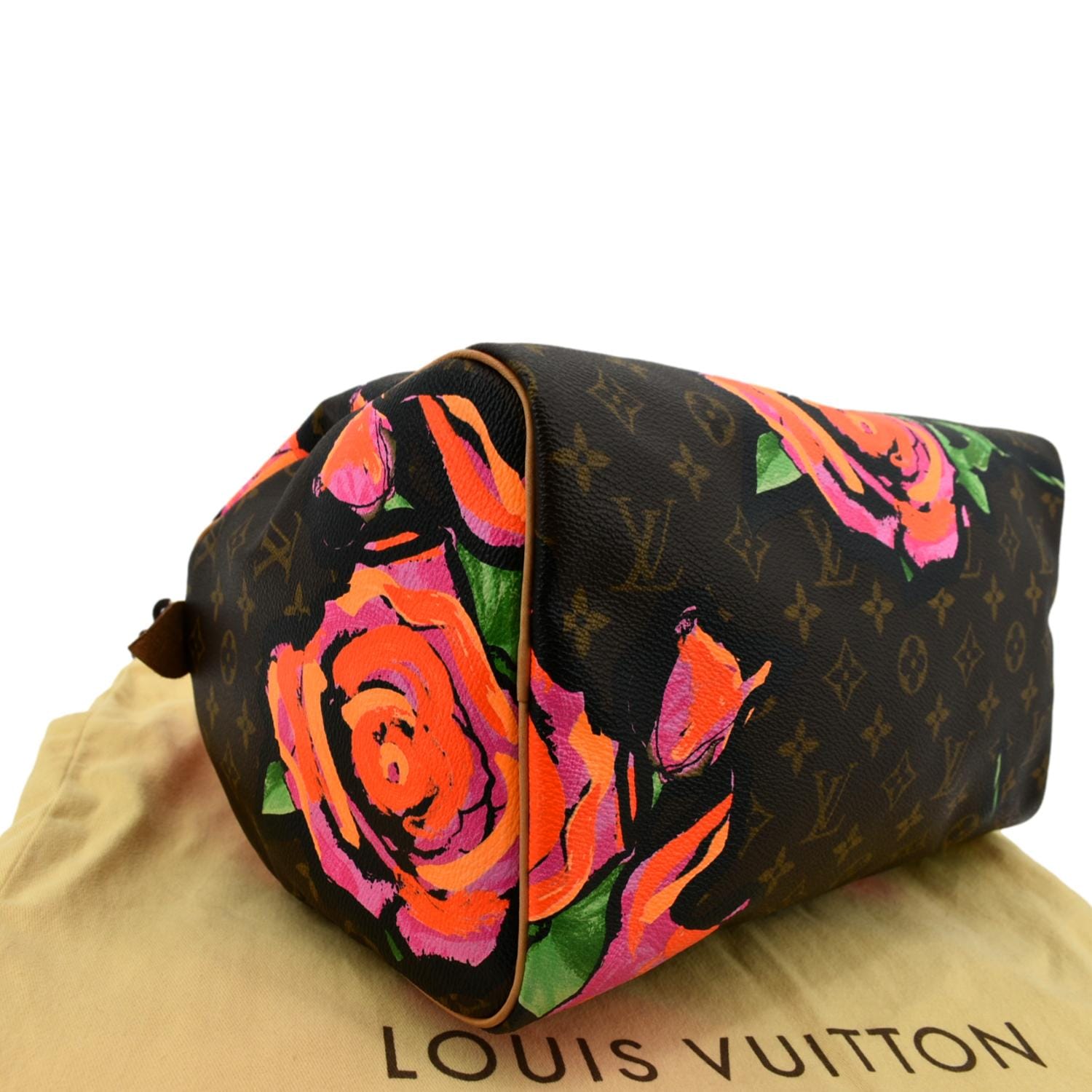 Louis Vuitton Roses Speedy 30 Monogram Satchel Bag