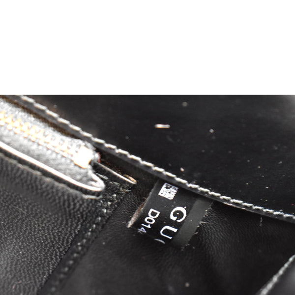 Gucci Lady Buckle Leather Clutch in Black Color - Tag