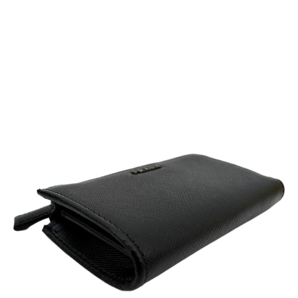 Prada Saffiano Leather Zip Pouch in Black Color - Bottom Left