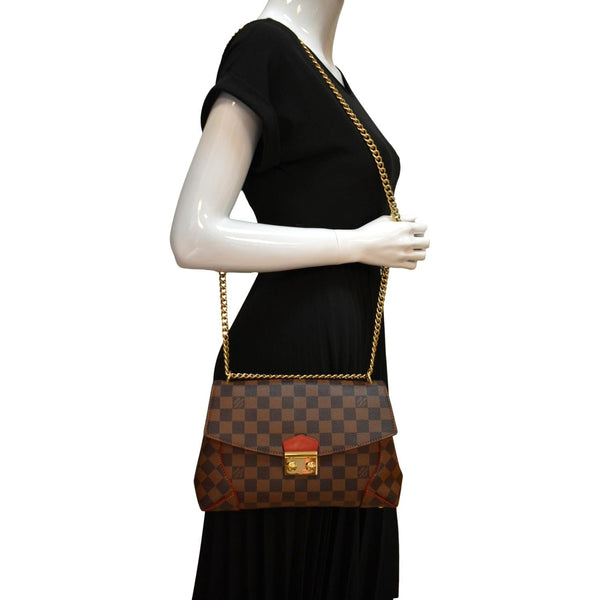 Louis Vuitton Caissa Chain Damier Ebene Shoulder Bag - Full View