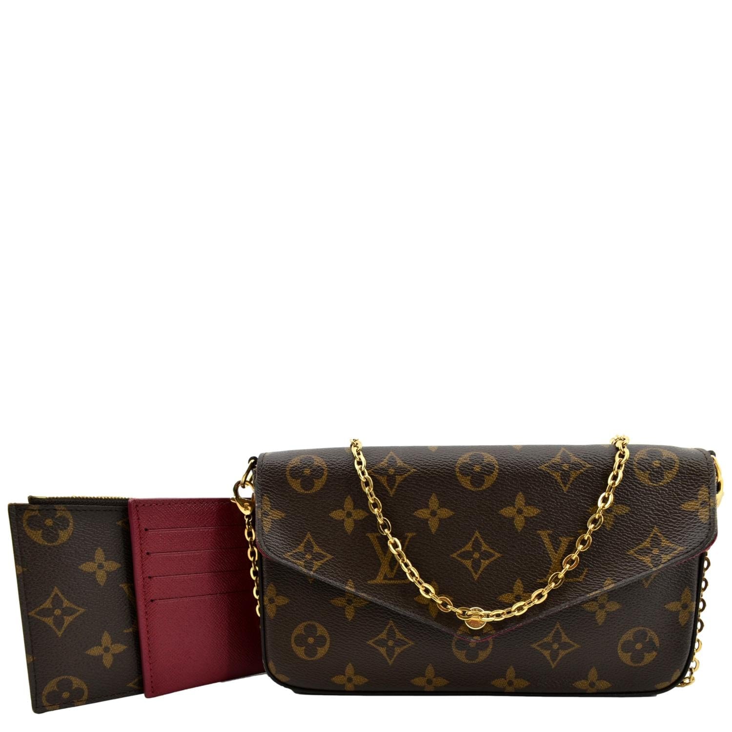 Louis Vuitton Felicie Monogram Canvas Crossbody Bag - Front