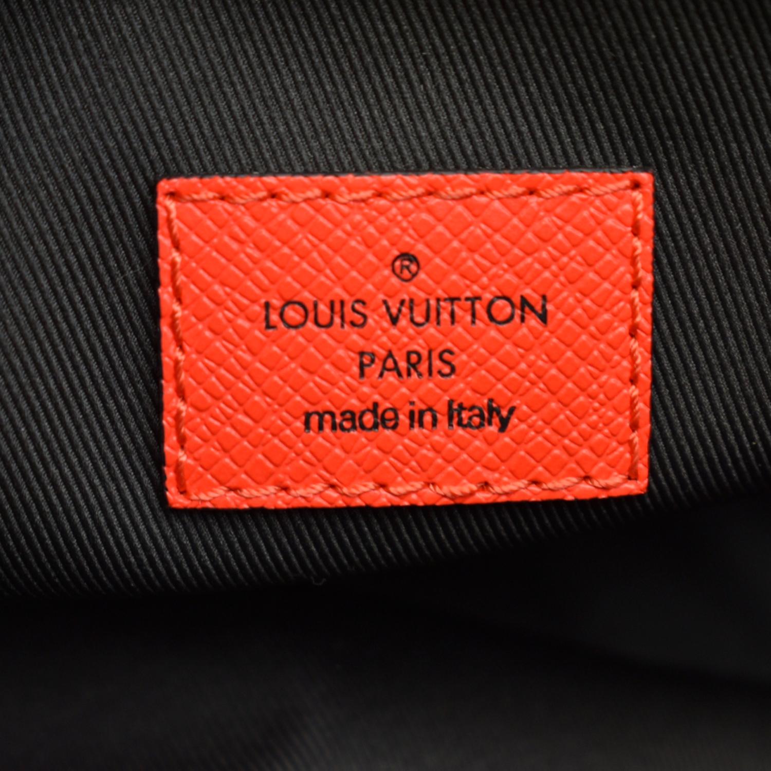 LOUIS VUITTON Taiga Monogram Leather Outdoor Messenger Yellow Bag For Sale  at 1stDibs