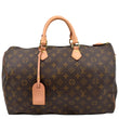 LOUIS VUITTON Speedy 40 Monogram Canvas Satchel Bag Brown