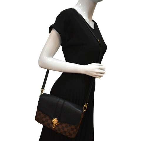 LOUIS VUITTON Clapton Damier Ebene Crossbody Bag Black