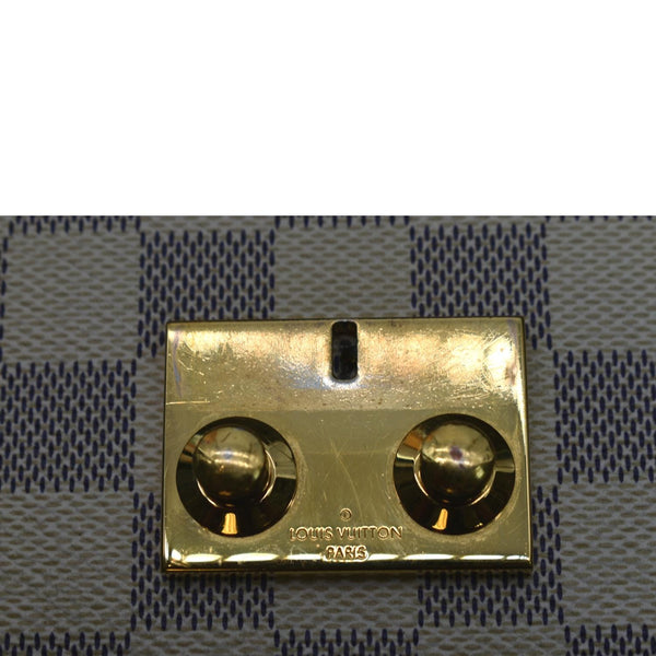 LOUIS VUITTON Croisette Damier Azur Satchel Crossbody Bag White