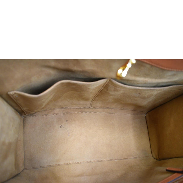 MCM Munchen Monogram Calfskin  Leather Tote Shoulder Bag Cognac