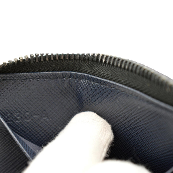Prada Saffiano Leather Zip Pouch in Black Color - 230 -A