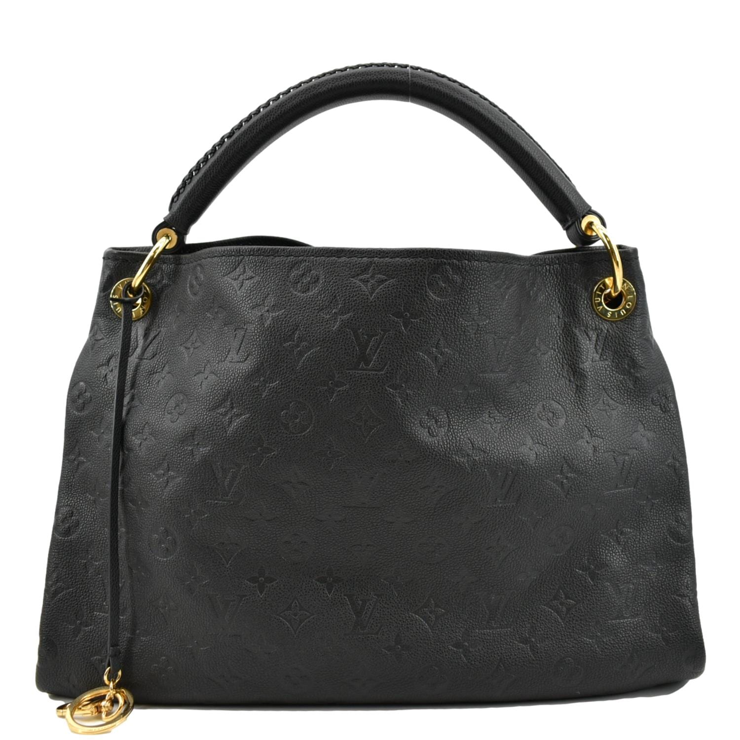 LOUIS VUITTON Artsy MM Empreinte Leather Hobo Bag Black
