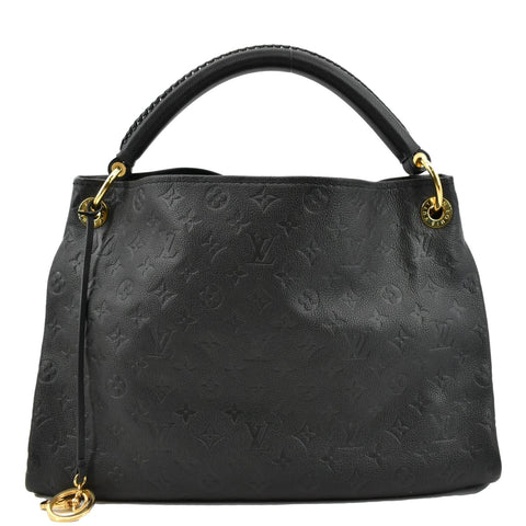 LOUIS VUITTON Artsy MM Empreinte Leather Hobo Bag Black