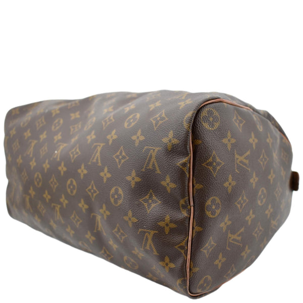 LOUIS VUITTON Speedy 40 Monogram Canvas Satchel Bag Brown