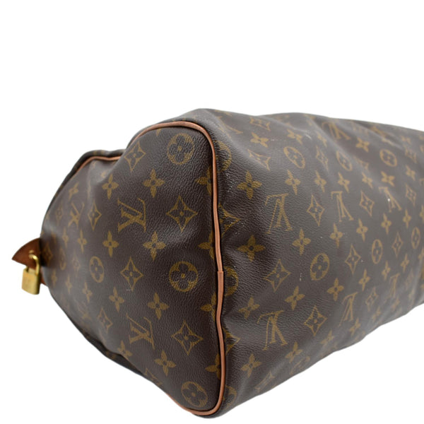 LOUIS VUITTON Speedy 40 Monogram Canvas Satchel Bag Brown