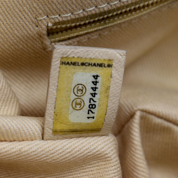 Chanel Whipstitch Small Flap Suede Shoulder Bag Beige - Serial Number