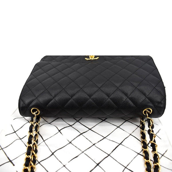 Chanel Maxi Classic Flap Caviar Leather Shoulder Bag - Top